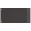 vidaXL Protection de cuisine 2 pcs Gris fonc&eacute; 80 x 40 cm verre tremp&eacute;
