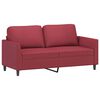 vidaXL Ensemble de canap&eacute;s 3 pcs et coussins Rouge bordeaux Similicuir