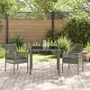 vidaXL Ensemble de salle &agrave; manger pour jardin 3 pcs Gris polyrotin