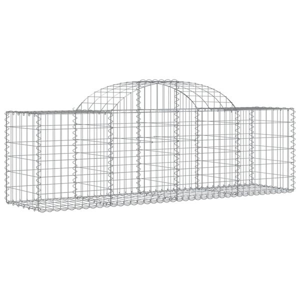 vidaXL Paniers à gabions arqués 4 pcs 200x50x60/80 cm Fer galvanisé