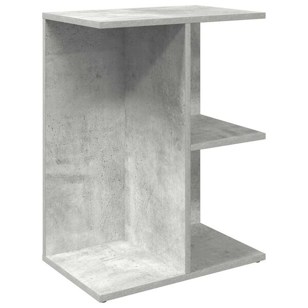 vidaXL Tables de chevet 2 pcs gris b&eacute;ton 46,5x29x61 cm bois ing&eacute;nierie