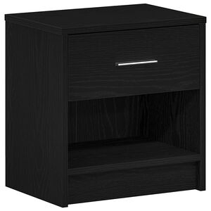vidaXL Table de chevet avec tiroir noire 39 x 28 x 41 cm