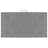 vidaXL Coussin de plancher de palette Gris 73x40x7 cm Coton