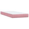 vidaXL Sommier &agrave; lattes de lit avec matelas rose 90x220 cm velours