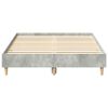 vidaXL Cadre de lit sans matelas gris b&eacute;ton 135x190 cm bois ing&eacute;nierie