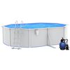 vidaXL Piscine avec pompe filtrante &agrave; sable et &eacute;chelle 490x360x120 cm