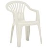 vidaXL Chaises empilables de jardin 45 pcs Plastique Blanc