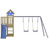 vidaXL Aire de jeux d'ext&eacute;rieur bois de pin impr&eacute;gn&eacute;