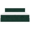 vidaXL Cadre de lit ottoman avec matelas vert fonc&eacute; 160x200 cm velours