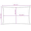 vidaXL Voile de parasol tissu oxford rectangulaire 5x8 m crème