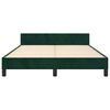 vidaXL Cadre de lit sans matelas vert fonc&eacute; 140x200 cm velours