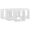 vidaXL &Eacute;tag&egrave;res cube murales 6 pcs Blanc brillant 26x15x26 cm