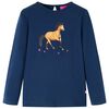 T-shirt enfants &agrave; manches longues bleu marine 140