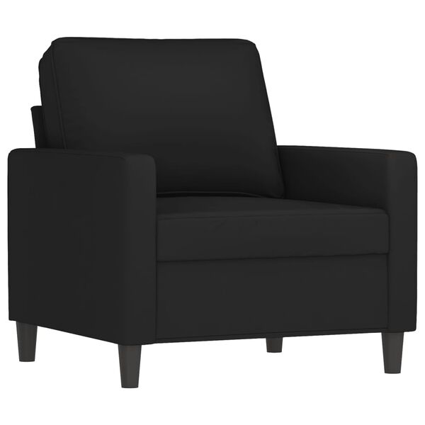 vidaXL Ensemble de canap&eacute;s 3 pcs avec coussins noir velours