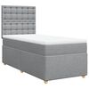 vidaXL Sommier &agrave; lattes de lit avec matelas Gris clair 90x200 cm Tissu