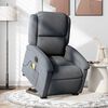 vidaXL Fauteuil inclinable de massage &eacute;lectrique gris fonc&eacute; velours