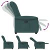 vidaXL Fauteuil inclinable Vert fonc&eacute; Tissu