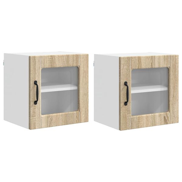 vidaXL Armoire de cuisine 2 pcs Ch&ecirc;ne Sonoma 40 x 31 x 40 cm
