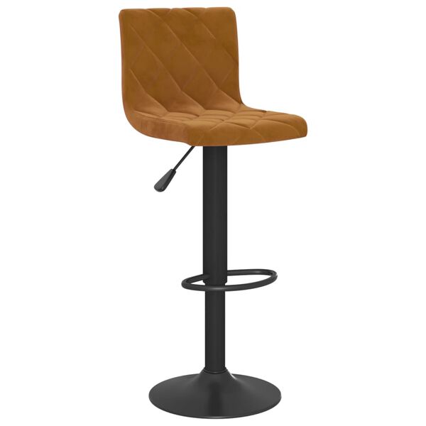 vidaXL Tabourets de bar lot de 2 marron velours
