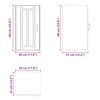 vidaXL Armoire murale de cuisine Lucca blanc brillant bois ing&eacute;nierie
