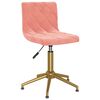 vidaXL Chaises pivotantes &agrave; manger lot de 4 rose velours