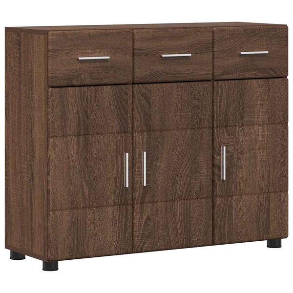 vidaXL Buffet Ch&ecirc;ne brun 88,5 x 30,5 x 73 cm Bois d'ing&eacute;nierie