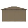 vidaXL Chapiteau de jardin avec rideaux 4x3 m Taupe 180 g/m&sup2;