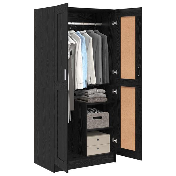 vidaXL Armoire Ch&ecirc;ne noir 82,5 x 51,5 x 180 cm Bois d'ing&eacute;nierie