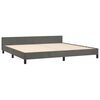 vidaXL Cadre de lit sans matelas gris fonc&eacute; 200x200 cm velours