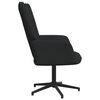 vidaXL Chaise de relaxation avec tabouret Noir Tissu
