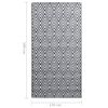 vidaXL Tapis d'ext&eacute;rieur ARAKIL Blanc et noir 120x180 cm PP