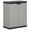 vidaXL Armoire &agrave; d&eacute;chets de jardin Gris et noir 68x40x85 cm PP