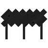 vidaXL T&ecirc;te de lit Noir 122,5x3x80,5 cm Bois massif de pin