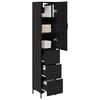 vidaXL Haut Armoire Ch&ecirc;ne noir 34,5 x 34 x 180 cm Bois d'ing&eacute;nierie