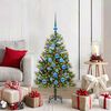 vidaXL Sapin de No&euml;l artificiel avec branches pliables et c&ocirc;nes 120 cm