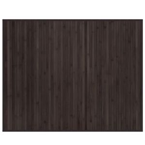 vidaXL Tapis rectangulaire marron fonc&eacute; 80x100 cm bambou