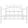 vidaXL Cadre de lit métal sans matelas et pied de lit blanc 100x190 cm