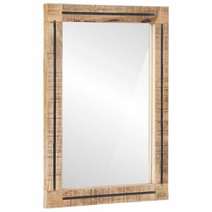 vidaXL Miroir Montage mural Marron et Noir 70 x 50 x 3 cm Verre