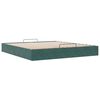 VidaXL Cadre de lit ottoman avec matelas vert foncé 180x200 cm velours