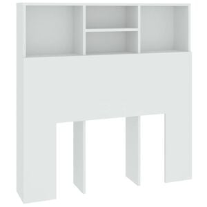 vidaXL Armoire de t&ecirc;te de lit Blanc 100x19x103,5 cm