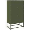 vidaXL Buffet haut vert olive 68x39x123 cm acier