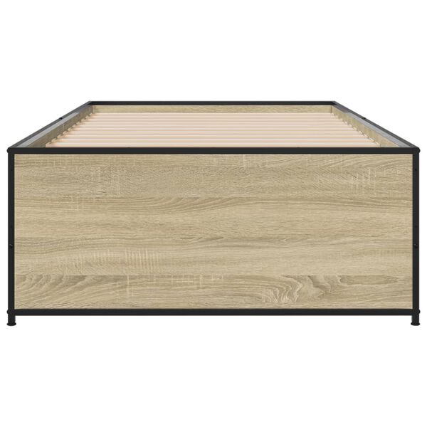 vidaXL Cadre de lit sans matelas ch&ecirc;ne sonoma 90x200 cm