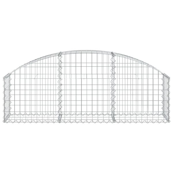 vidaXL Panier de gabions arqué 150x30x40/60 cm Fer galvanisé