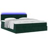 VidaXL Cadre de lit ottoman avec matelas vert fonc&eacute; 180x200cm velours