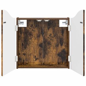 vidaXL Cabinet pour cible Ch&ecirc;ne fum&eacute; 56 x 12 x 63 cm Bois d'ing&eacute;nierie