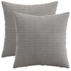 vidaXL Housse de coussin 2 pcs HEERLEN Gris clair 45 x 45 cm