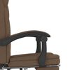 vidaXL Fauteuil inclinable de bureau Marron Tissu