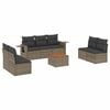 vidaXL Salon de jardin 8 pcs avec coussins gris r&eacute;sine tress&eacute;e