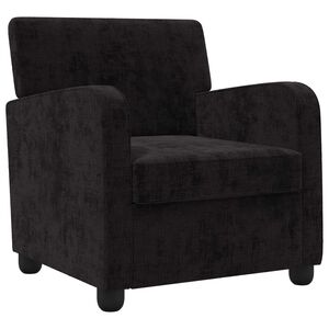 vidaXL Fauteuil Noir Chenille