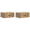 vidaXL Cabinet de chevet mural 2 pc Ch&ecirc;ne artisanal 49 x 34,5 x 20 cm